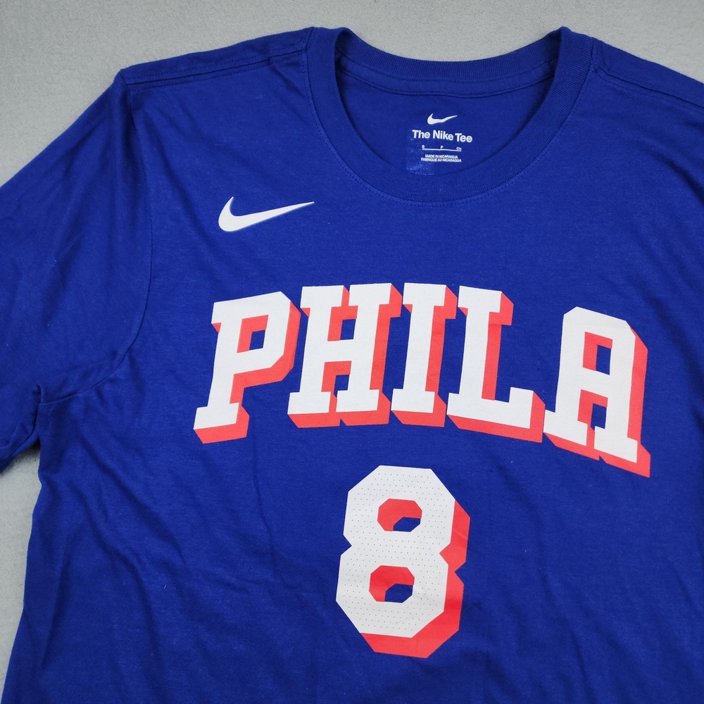 Philadelphia 76ers Shirt Mens Small Blue NBA Basketball George 8 Nike Tee NWT